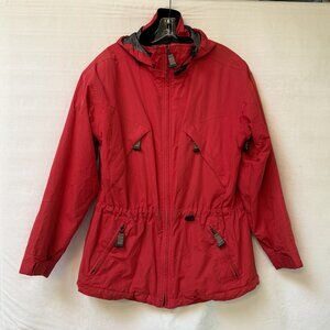 Obermeyer Jacket Womens 10 Red Removable Hood Coat Fitted Alt 3 Hydroblock Vtg